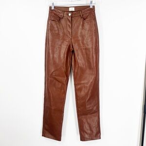 Wilfred Aritzia The Melina Faux Leather High Rise Pants